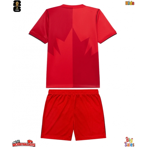 Canada Replica Home Stadium Kit for Kids World Cup 2026 Short Sleeve (+ pants)